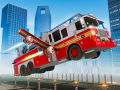 Flying Fire Truck Driving Sim